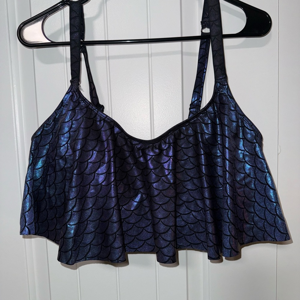 Torrid Iridescent Blue Bikini Top